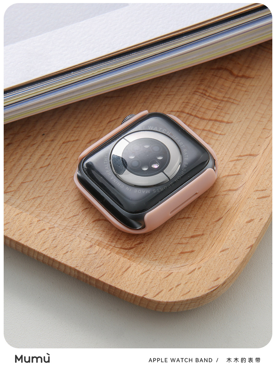 WOOD CANDY COLORED PC CASE S9 EDGING HARD CASE FOR APPLE WATCH APPLE WATCHS7 S8 SE