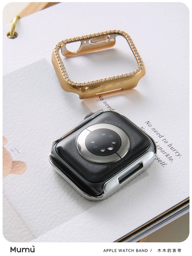 Mumu Elecloplating Diamond Edge подходит для S9 Apple Watch Apple Watchs7/S8/SE2/6/5 Защитный чехол
