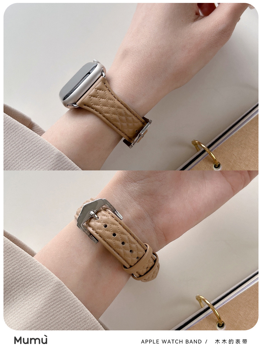 MUMU IWATCH AUTUMN WINTER BRITISH S9 WIND LEATHER WATCH SE2 WOMENS S78 GENERATION FOR APPLEWATCH