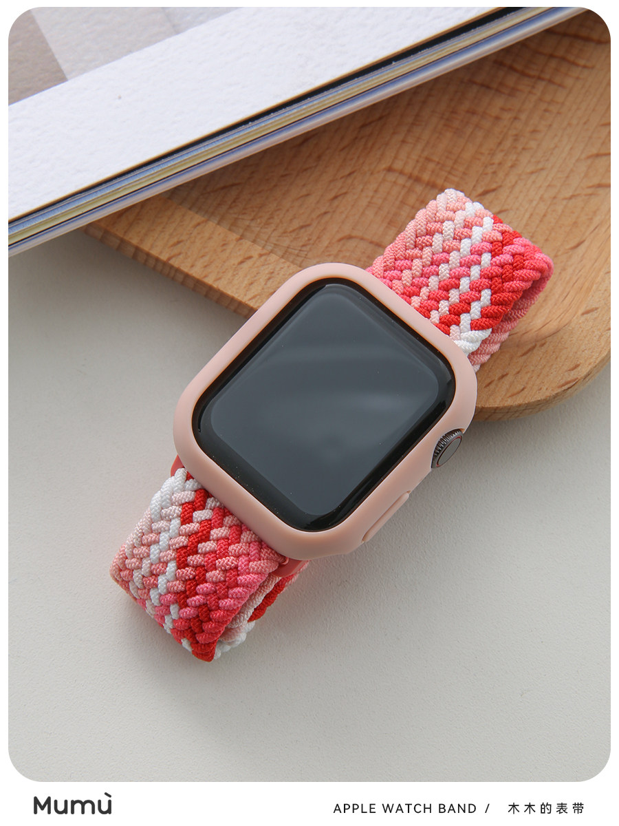 WOOD CANDY COLORED PC CASE S9 EDGING HARD CASE FOR APPLE WATCH APPLE WATCHS7 S8 SE