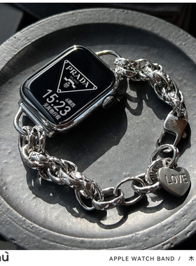 iwatch手表带s9朋克金属手链s10适用于applewatch苹果Ultra/S8/SE