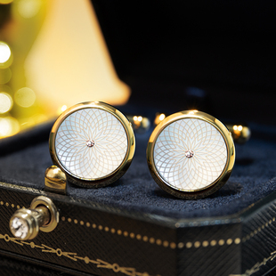 《追光者》贝母袖扣男简约轻奢法式衬衫西装袖口钉定制生日礼物