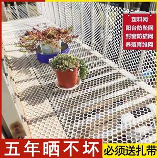 塑料阳台防护网防坠网防猫封窗网家用栏杆网鸡鸭养殖育雏漏粪网