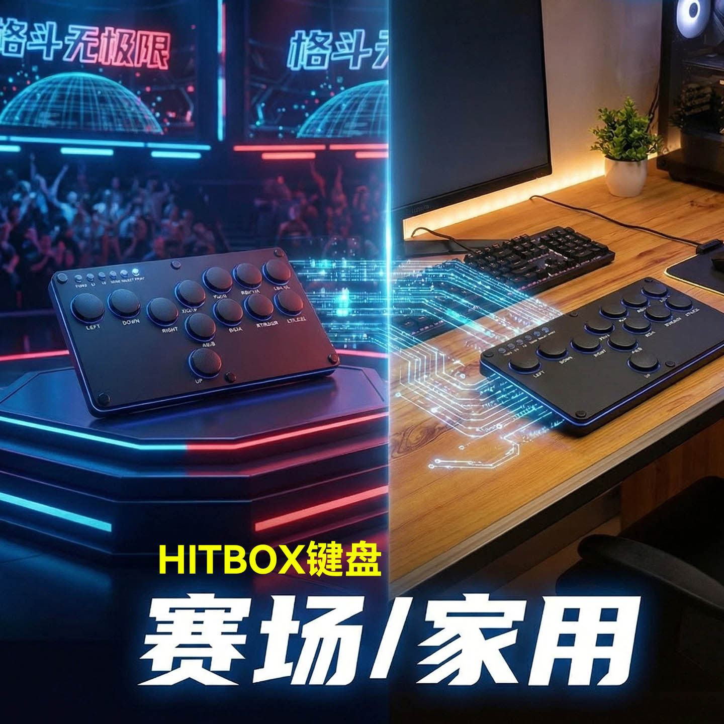 无延迟凯华轴树莓派hitbox键盘街霸6游戏电脑街机摇杆switch2手柄
