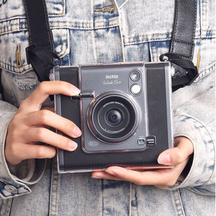 适用富士拍立得sq1保护壳sq40透明mini41水晶壳wideevo相机包背带