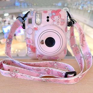富士迷你mini12/11/9/8/7+7s拍立得保护壳SE透明相机套女25收纳包