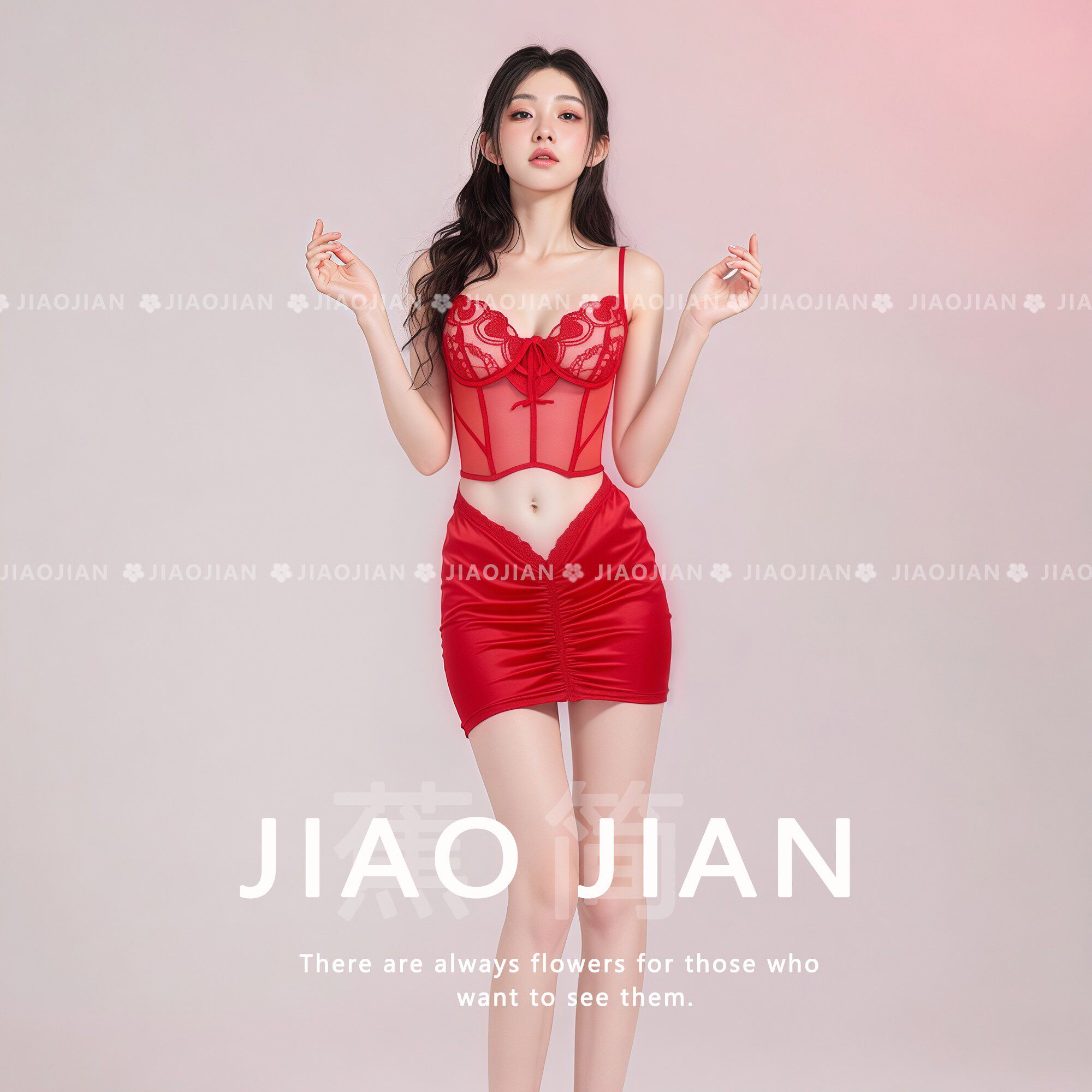 绫学妹娇柔妩媚qqny性感睡裙蕾丝吊带情调美背高级感法式透视睡衣
