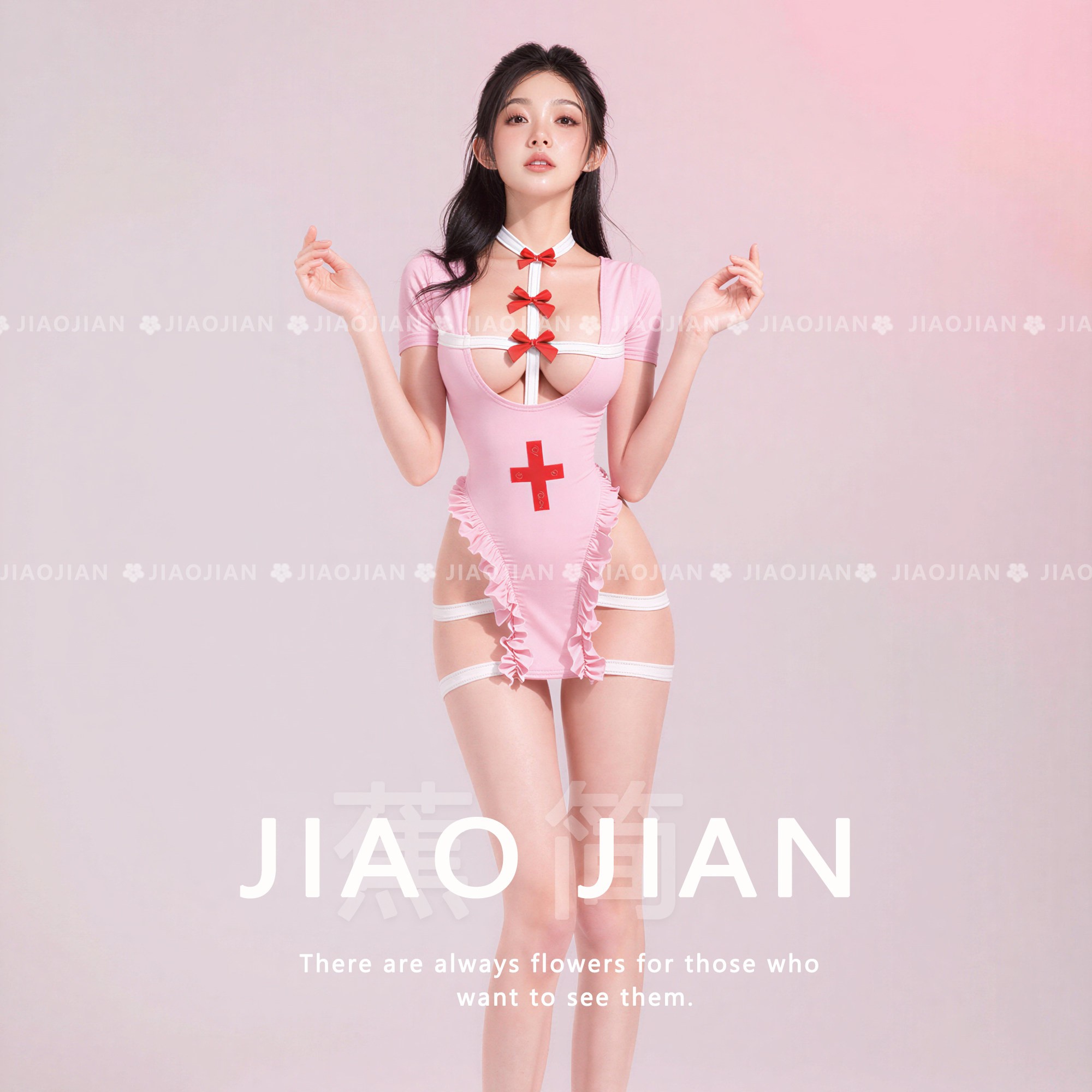 绫学妹腰肢款款qqny 禁欲系性感睡裙睡衣女护士服cos角色扮演甜美