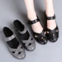 Dép nữ mùa hè 2019 Giày nữ đế bệt thoáng mát giày da nữ Giày nữ Velcro Giày chống trượt - Sandal giày vascara