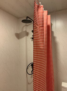 特价出口涤纶布隔断帘防水浴帘