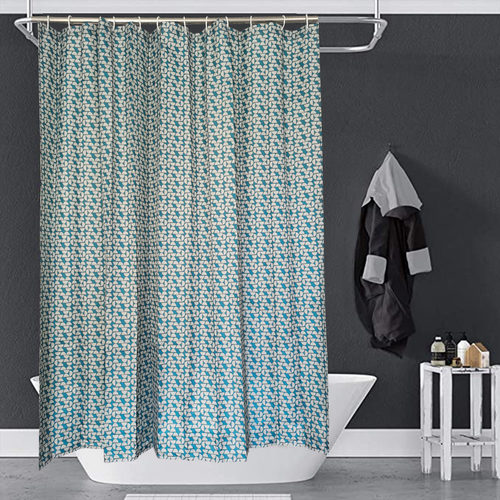 美式乡村田园风涤纶布纺织防霉防水浴帘卫生间窗帘隔断帘180高