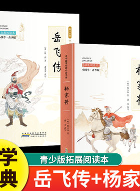 全2册岳飞传+杨家将 小国学青少版拓展阅读本 中国传统文化故事书儿童文学国学经典小学生三四五六年级课外书籍推荐阅读书目正版