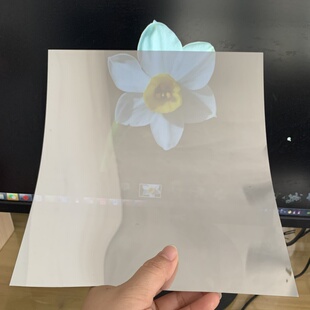 PC半透镜可裁剪 超薄可随意弯曲的半透明双面透视镜树脂魔术镜片