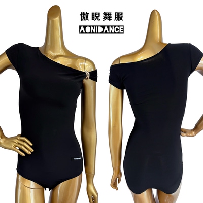 傲睨舞服拉丁舞服摩登舞服上衣练舞教课夏季两穿连体操服Q88