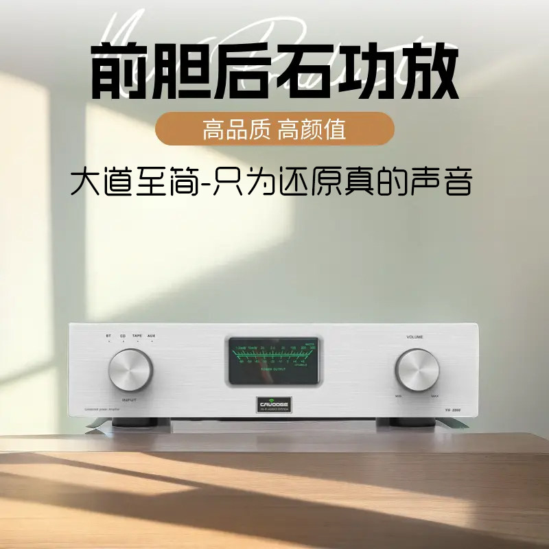 前胆后石专业蓝牙5.0发烧级Hi-Fi胆前级桌面大功率偏甲类听歌功放