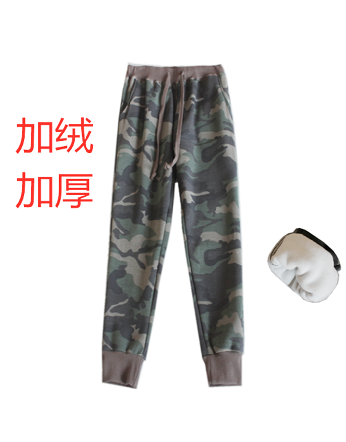 百搭大码中高腰长裤卫裤