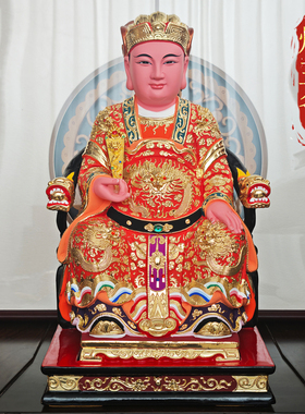 灶王爷神像定福灶君菩萨司命公厨房灶神爷香樟木雕手工摆件佛像