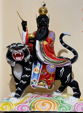 张天师手工木雕神像龙虎山张道陵佛像正一真人家用新中式客厅摆件