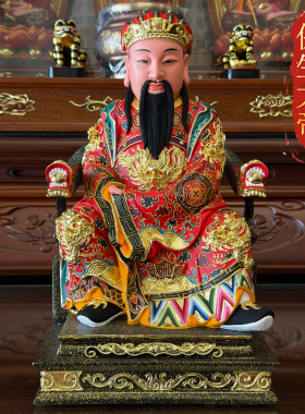 保生大帝神像神医吴真人大道公香樟木雕定制吴夲家用佛像供奉摆件