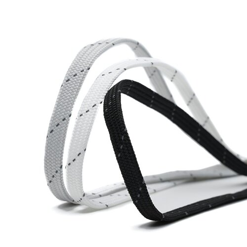 语杉鞋带6mm斜点黑白灰色涤纶