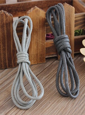 太阳花鞋带圆皮鞋灰色鞋带休闲复古英伦皮鞋鞋带 运动鞋鞋带包邮