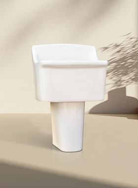 科勒拖把池拖布池 K-6192T-M-0诺马靠墙式陶瓷白色高背拖把清洁盆