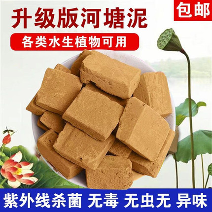 碗莲荷塘泥通用天然泥土铜钱草睡莲水生植物乌龟冬眠淤泥营养土