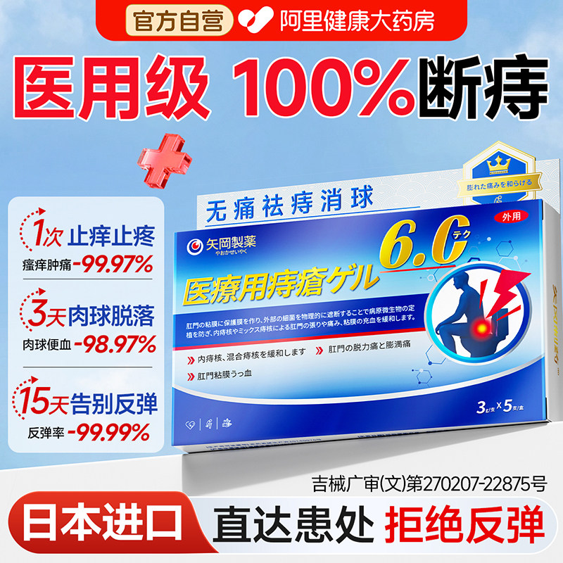 日本医用痔疮膏消肉球女性内外混合专用肛裂卡波姆凝胶软膏正品