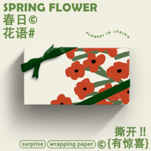 纸高级感情人节生日大尺寸礼品纸书皮纸 七夕节情人ins礼物盒包装