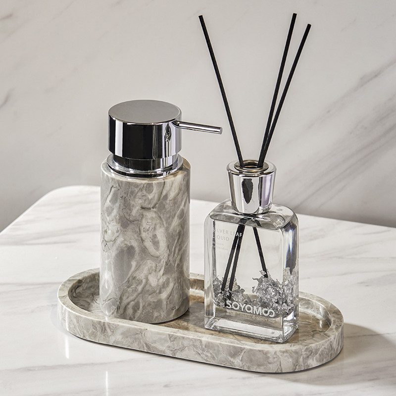 轻奢高级浴室酒店会所高端卫浴摆台组合搭配大理石卫浴瓶托盘套装,家居饰品,家饰软装搭配套装,淘宝优惠券,粉丝福利购,淘宝优惠卷