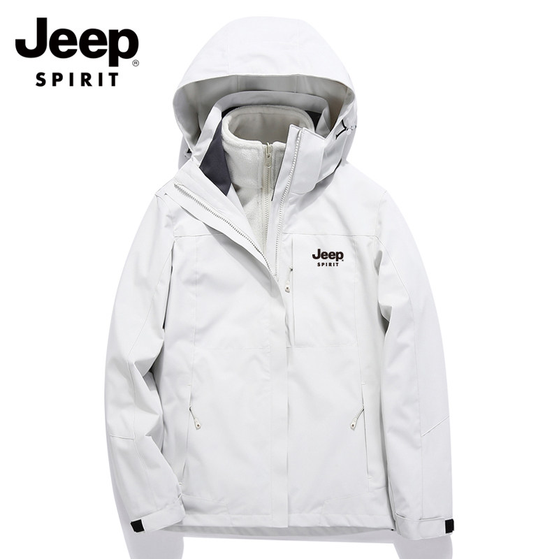 JEEP吉普冲锋衣女2026新款秋冬季三合一防风加绒加厚滑雪服外套男
