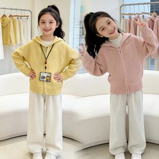 女童毛衣两件套装2026新款春季中大童春装穿搭一整套洋气韩系时髦