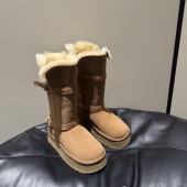 SL羊羊皮毛一体厚底雪地靴女中筒2026冬新款 东北防滑加厚长筒靴子