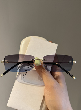 防紫外线无框切边点漆墨镜