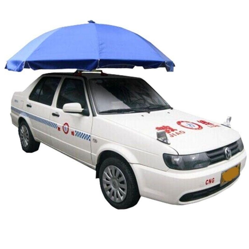 教练车新款遮阳伞吸盘可折叠汽车车顶防晒隔热遮雨骨架加粗纤维伞