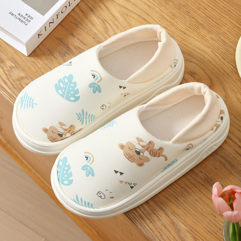 棉拖鞋女包跟踩屎感轻便款夏季透气可爱防滑软底孕妇厚底坐月子鞋