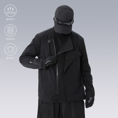 SILENSTORM工装机能西装外套男休闲翻领宽松西服战术变形机车夹克