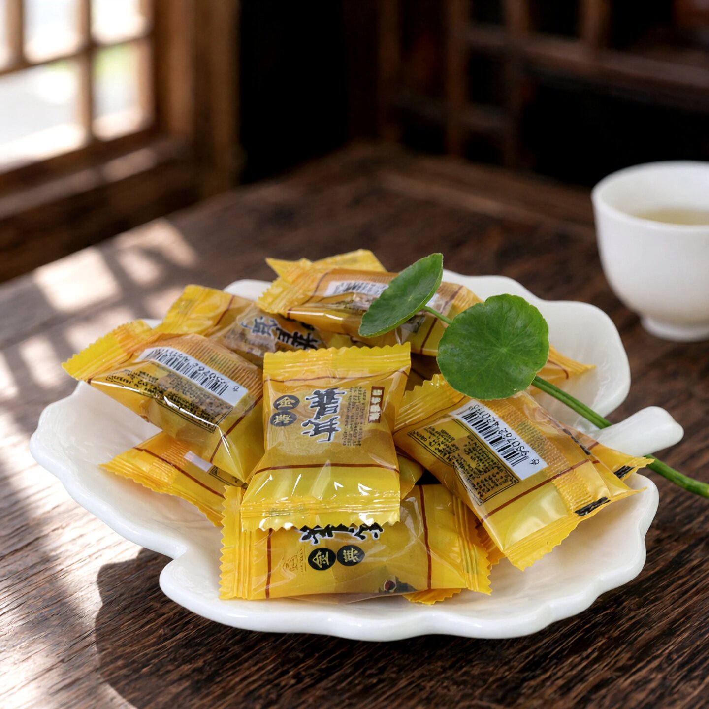 糯米香普洱茶熟茶糖果纸糯米香迷你小沱茶500g布袋装熟普沱茶叶