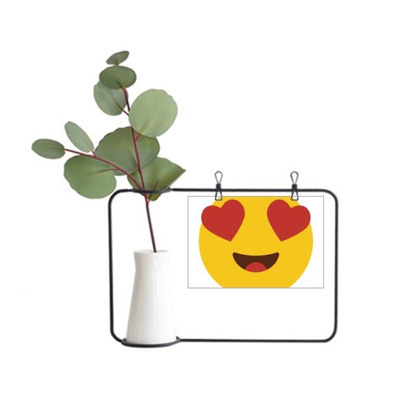 钟爱迷恋黄色可爱网聊表情包金属相框陶瓷花瓶装饰