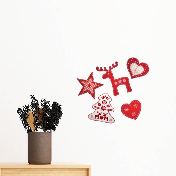 圣诞节五角星图案墙贴纸学校教室宿舍背景墙房间装饰画可移除贴画