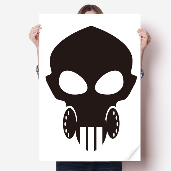 污染生化防御防毒面具海报贴纸80x55cm墙贴纸卧室家居装饰