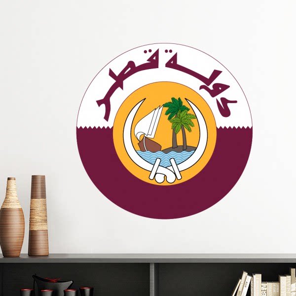 卡塔尔亚洲国徽墙贴壁纸房间贴花