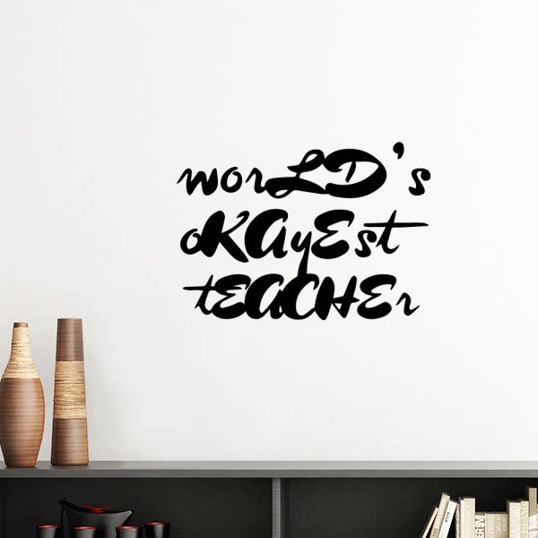 世界很棒的老师毕业季教师节墙贴壁纸房间贴花