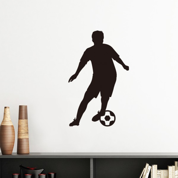 足球运动剪影墙贴纸剪影学校教室宿舍家居卧室房间可移除贴画