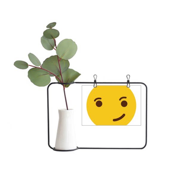 自信帅黄色可爱网聊表情包插画金属相框陶瓷花瓶装饰