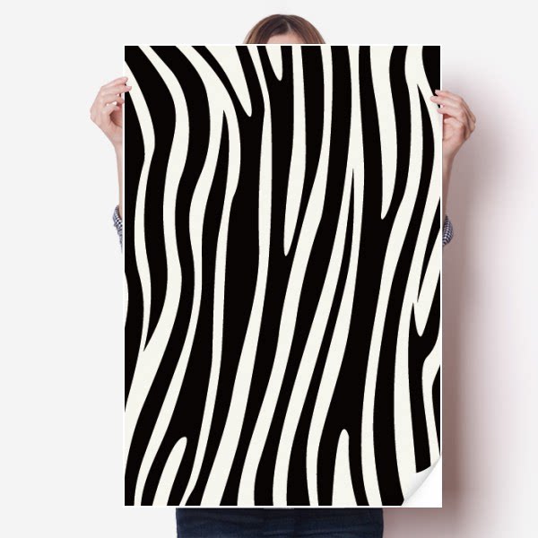 黑白纹理花纹背景海报贴纸80x55cm墙贴纸卧室家居装饰