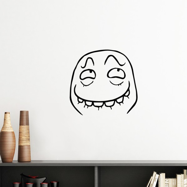 黑色猥琐聊天表情纹样墙贴壁纸房间贴花