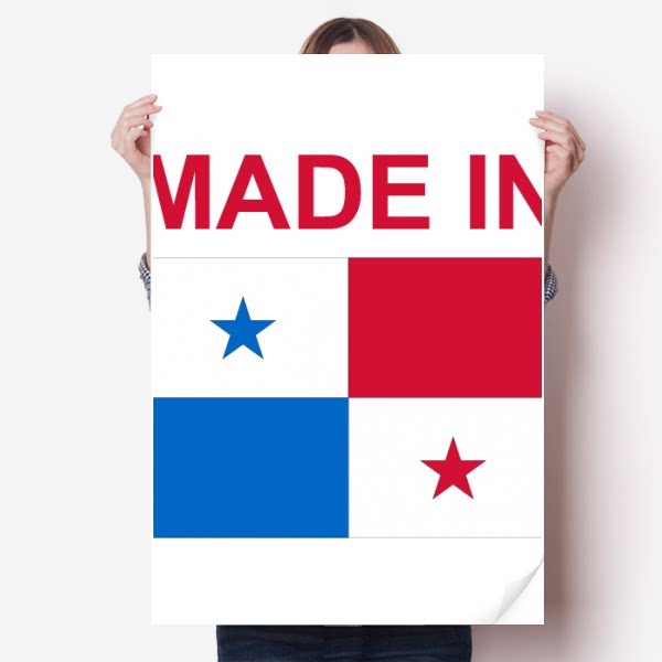 巴拿马国旗国家制造海报贴纸80x55cm墙贴纸卧室家居装饰