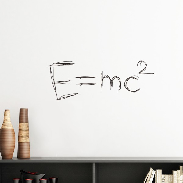 相对论物理理科公式演算手绘简笔画墙贴壁纸房间贴花