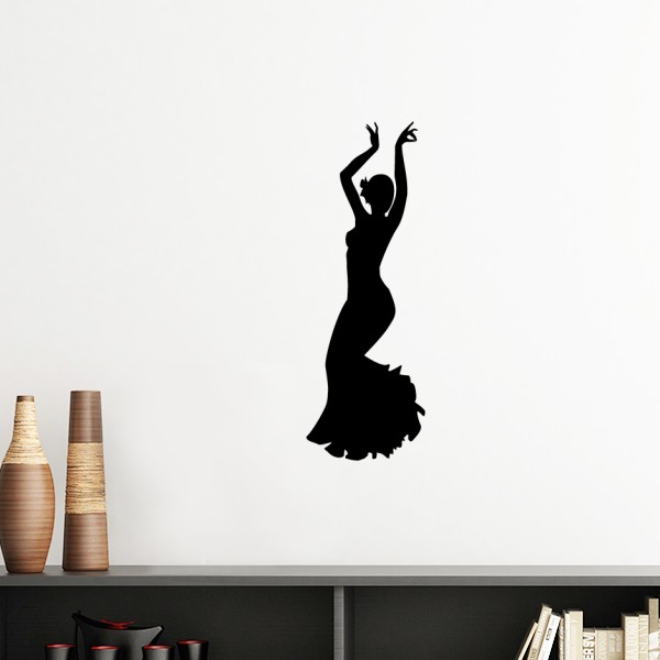 舞者民族舞艺术表演墙贴纸剪影墙家居卧室房间装饰画可移除贴画图片